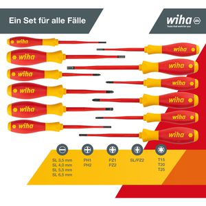 Produktbild für Schraubendreher Wiha SoftFinish electric slim, 41003, Set