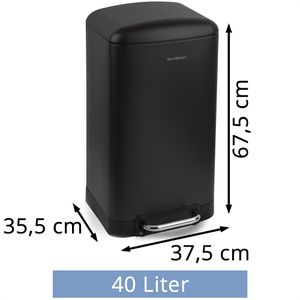 Produktbild für Mülleimer Les-Collectors N867, schwarz