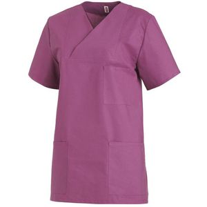 Leiber Kasack Schlupfjacke 08/769/19, Unisex, brombeer, kurzarm, waschbar bis 95°C, Größe XS