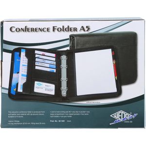 Produktbild für Schreibmappe Wedo 581501, schwarz, Kunstleder
