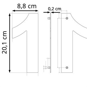 Produktbild für Hausnummer Metzler Arial, anthrazit aus Edelstahl