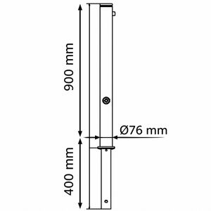 Produktbild für Absperrpfosten Schake 4272FUH, silber, aus Edelstahl