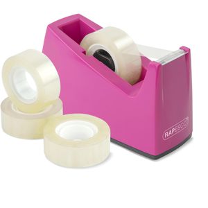 Klebebandabroller RAPESCO 300, 1621, pink