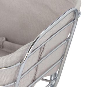 Produktbild für Brotkorb Relaxdays 10031044, aus Eisen verchromt / Stoff