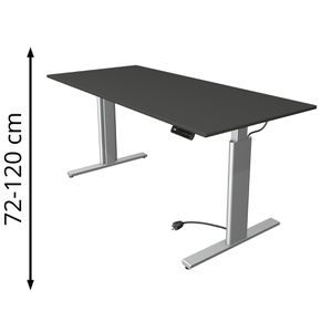 Schreibtisch Kerkmann Move 3 Tube, anthrazit / silber