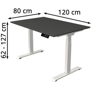 Produktbild für Schreibtisch Kerkmann Move 1 stable, anthrazit / weiß