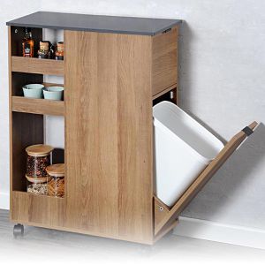Produktbild für Nischenregal Kesper 24851, braun, mit Rollen