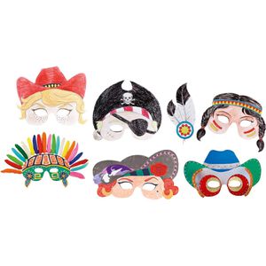 Produktbild für Bastelset Folia 23219 Kindermasken Abenteuer
