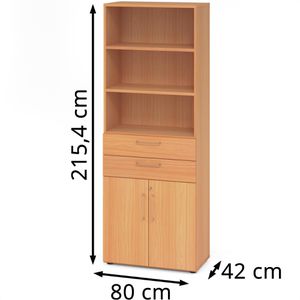 Produktbild für Kombischrank Hammerbacher Serie 9 Advanced, buche