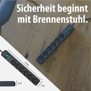 Produktbild für Steckdosenleiste Brennenstuhl Eco-Line, 5m Kabel