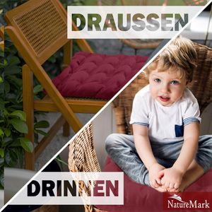 Produktbild für Stuhlkissen NatureMark bordeauxrot, für Außen