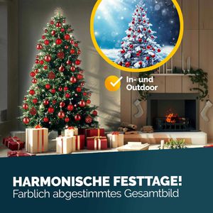 Produktbild für Weihnachtskugeln Deuba 102111, rot