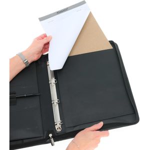 Produktbild für Schreibmappe Alassio 30014, Limone, schwarz, Echt Leder