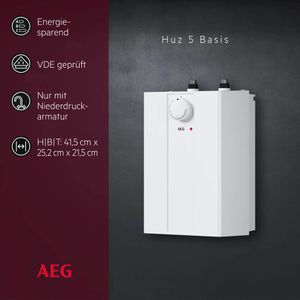 Produktbild für Warmwasserspeicher AEG Kleinspeicher HUZ 5 Basis, 5 Liter