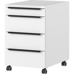 Produktbild für Rollcontainer Germania Mailand 4377-84, aus Holz, weiß