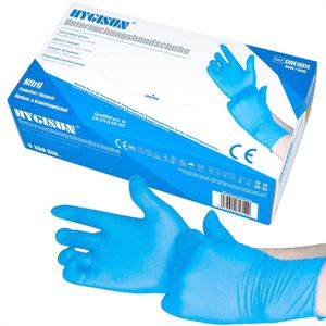 Einmalhandschuhe HYGISUN Intco Nitril, blau, 100 Stück