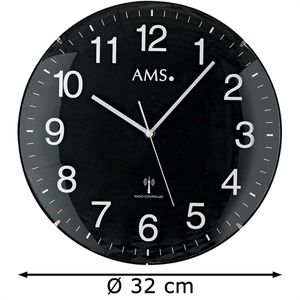 Produktbild für Wanduhr AMS 5557, Kunststoff, analog, Funkuhr