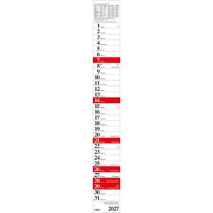Produktbild für Streifenkalender Korsch 257627, Praktika Rot XXL