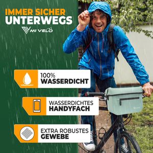 Produktbild für Fahrrad-Lenkertasche Mivelo Bob, minzgrün, 7 Liter