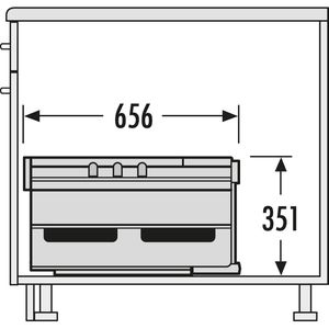 Produktbild für Einbaumülleimer Hailo AS Rondo 18/18, 3645121