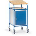 Stehpult Fetra 5836 mit Rollen, blau / buche / grau