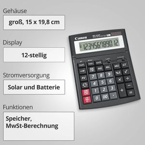Produktbild für Taschenrechner Canon WS-1210T, MwSt-Berechnung