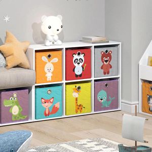Produktbild für Bücherregal Vicco 81902, weiß, mit 6 Faltboxen
