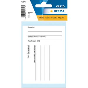 Versandetiketten Herma 5731 Vario, Vordruck