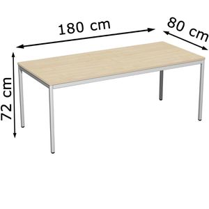 Produktbild für Besprechungstisch Geramöbel S-520146-AL, rechteckig