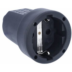 Schutzkontakt-Kupplung as-Schwabe 62224, schwarz