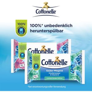 Produktbild für Toilettenpapier Cottonelle Sauber Pflegend, feucht