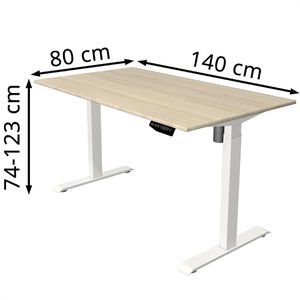 Produktbild für Schreibtisch Kerkmann Move 1, ahorn / weiß