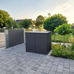 Produktbild für Mülltonnenbox Metzler MTB25C-AN-2X, Metall