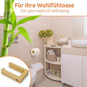 Produktbild für Toilettenpapierhalter ECENCE ohne Bohren, braun