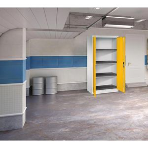 Produktbild für Umweltschrank CP-Möbel 8921-316, lichtgrau / gelb