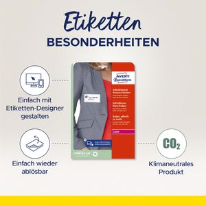 Produktbild für Namensetiketten Zweckform L4882-20, weiß