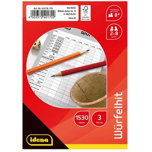 Spielblock Idena 40170, Würfelhit, 3 Stück