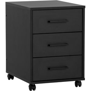 Produktbild für Rollcontainer Möbelpartner Ruby 158174, aus Holz, schwarz