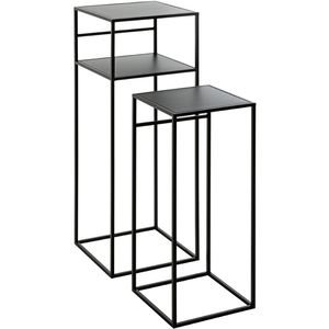 Produktbild für Beistelltisch Haku-Möbel 25507, Brisbane, schwarz, aus Metall