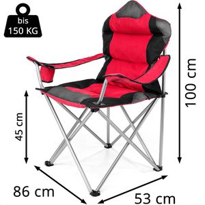 Produktbild für Campingstuhl Tresko CPS-001, rot, bis 150 kg