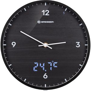Wanduhr Bresser MyTime LEDsec, Kunststoff, analog, Funkuhr