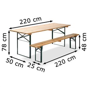 Produktbild für Bierzeltgarnitur Feros 3002850, braun