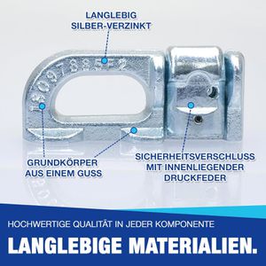 Produktbild für Zurrösen NTG LS.8572, Doppelfitting für Airlineschiene