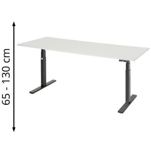 Produktbild für Schreibtisch Rau adlatus 100, lichtgrau / schwarz