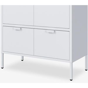 Produktbild für Highboard FlexiSpot CB10B-Hybrid, weiß aus Metall
