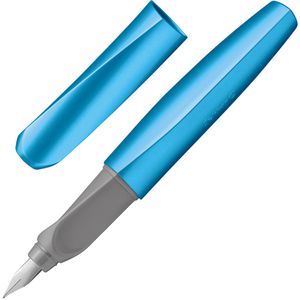 Pelikan Twist Füllhalter P457 – Mit F-Feder, Blau, Praktischer Taschen-Clip