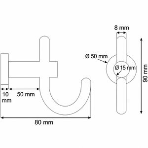 Produktbild für Garderobenhaken SO-TECH Evita, 108408, silber