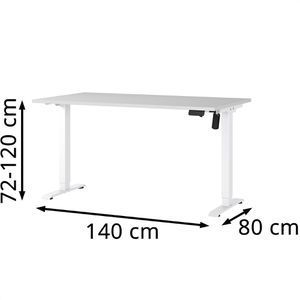 Produktbild für Schreibtisch Germania Profi 3.0, 8023-642, lichtgrau / weiß