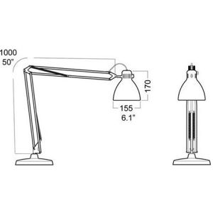 Produktbild für Schreibtischlampe Luxo L-1, schwarz, LED