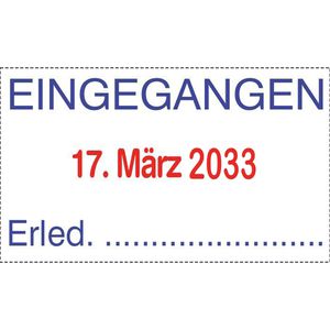 Produktbild für Datumstempel Trodat Professional 5460, rot/blau, selbstfärbend